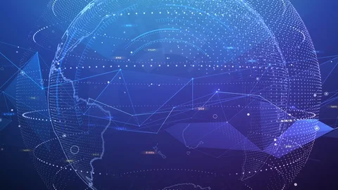 AI artificial intelligence digital network technologies 19 3 BG 7 blue 3 4k Видео 121056170