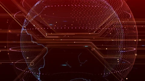 AI artificial intelligence digital network technologies 19 4 BG 7 red 3 Stock Footage 121738332
