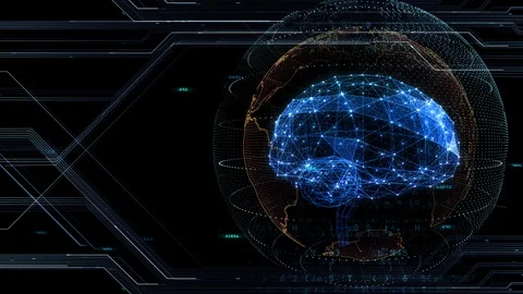 AI artificial intelligence digital network technologies 19 4 Mix 7 blue 3 Vídeos de archivo 121759082