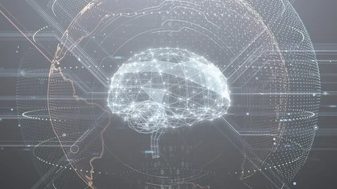 AI artificial intelligence digital network technologies 19 4 Mix 7 gray 3 Stockbeeldmateriaal 121759628