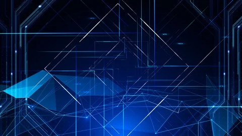 AI artificial intelligence digital network technologies 5 BG 08 blue Stock Footage 124007675