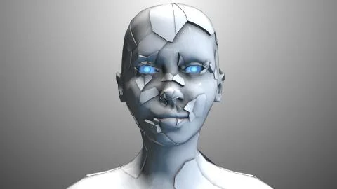 AI Artificial intelligence digital robotic brain deep learning computer machine Stockillustratie