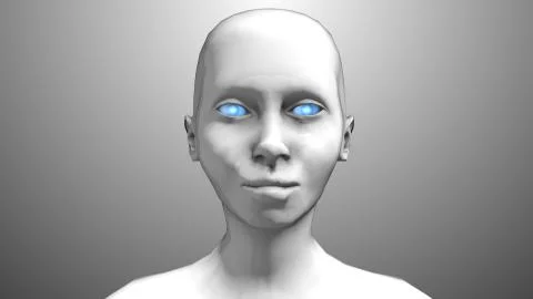 AI Artificial intelligence digital robotic brain deep learning computer machine Stock Illustration