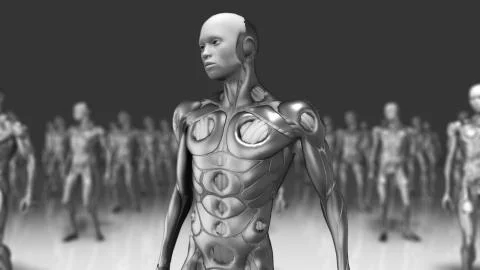 AI Artificial intelligence digital robotic brain deep learning computer machine イラスト素材