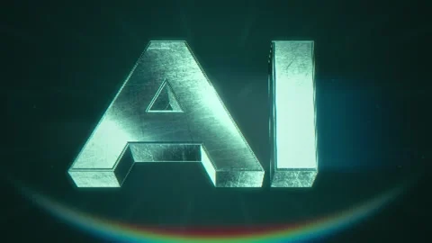 AI Artificial Intelligence Digital Text Animation Stock Footage 247027129