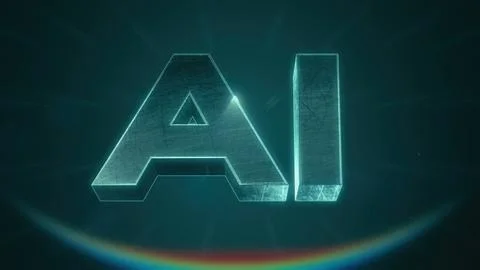 AI Artificial Intelligence Digital Title Stock Illustration