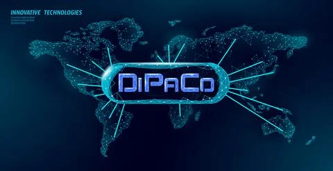 AI artificial intelligence DiPaCo Deep Learning Google system. Virtual neural Stock Illustration