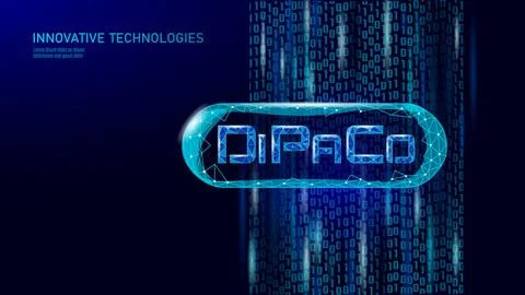 AI artificial intelligence DiPaCo Deep Learning Google system. Virtual neural Stock Illustration