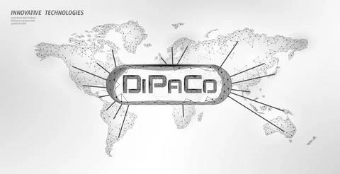 AI artificial intelligence DiPaCo Deep Learning Google system. Virtual neural Stock Illustration
