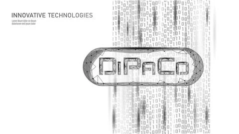 AI artificial intelligence DiPaCo Deep Learning Google system. Virtual neural Stock Illustration