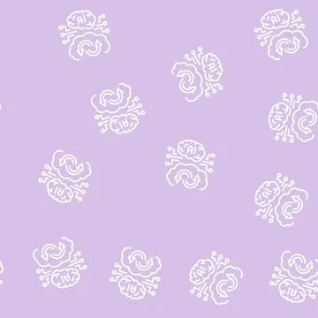 Ai artificial intelligence finance technology line seamless pattern Stock Illustration