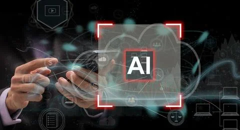 Ai artificial intelligence. future technological changes future world connection Stock Photos