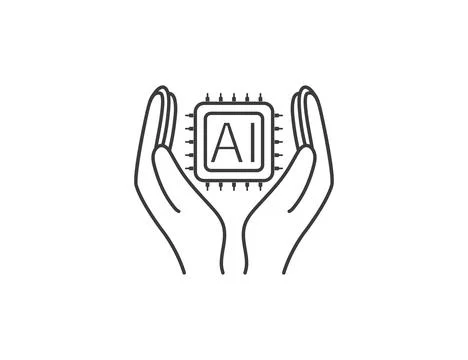 Ai, artificial intelligence, hand icon. Vector illustration. Stock Illustration