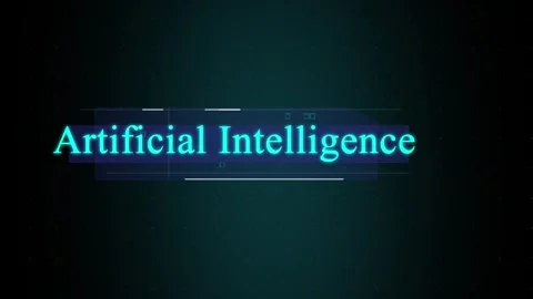 AI, Artificial intelligence HUD background, Technology Stock Footage 243575129