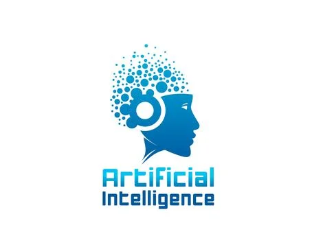 Ai artificial intelligence icon, computer brain 스톡 일러스트