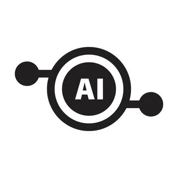 AI, Artificial intelligence icon digital micro chip for computer and technology Stock Illustration