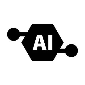 AI, Artificial intelligence icon digital micro chip for computer and technology Stock Illustration