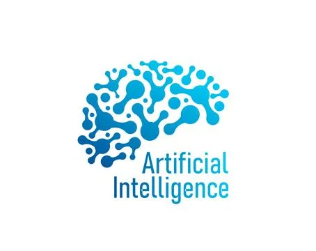 Ai artificial intelligence icon, machine learning 库存插图