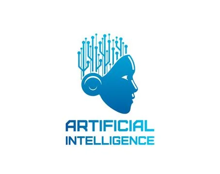 Ai artificial intelligence icon, machine learning Stock Illustration