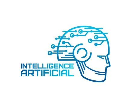 AI artificial intelligence icon, machine learning Stock Illustration