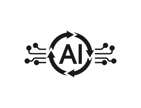 Ai, artificial intelligence icon. Vector illustration. Stock Illustration