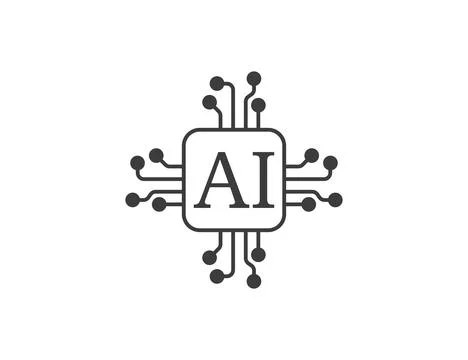 Ai, artificial intelligence icon. Vector illustration. Stock Illustration