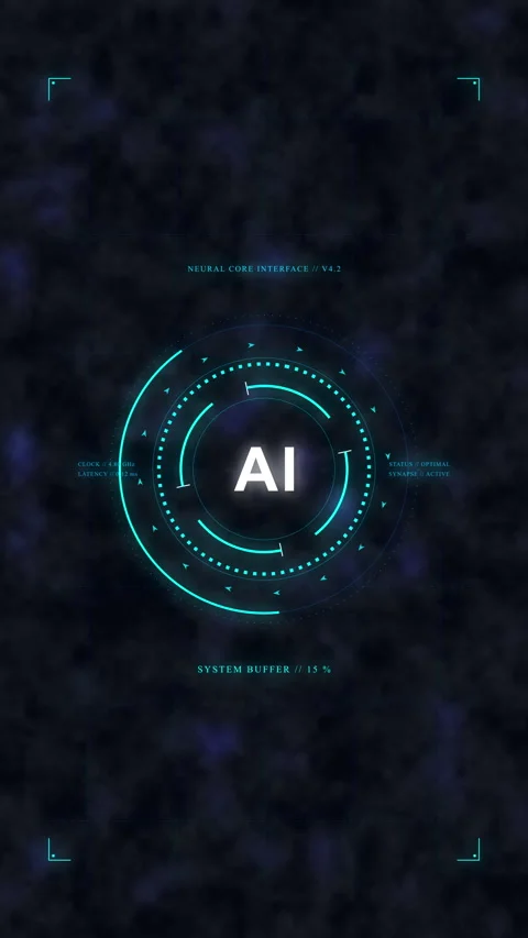 Ai artificial intelligence interface scan technology hud display Stock Footage 348324910