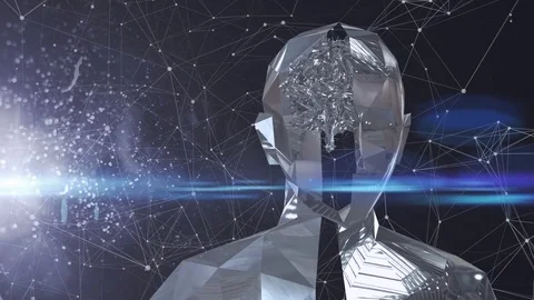 AI artificial intelligence IOT digital robotic brain deep learning Stock Footage 85333044