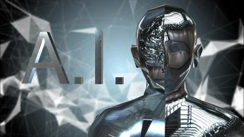 AI artificial intelligence IOT robotic brain deep learning computer Stockillustratie