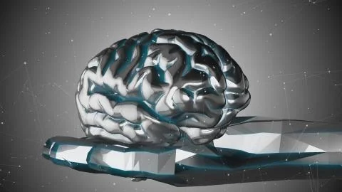 AI artificial intelligence IOT robotic brain deep learning computer Illustrazione stock