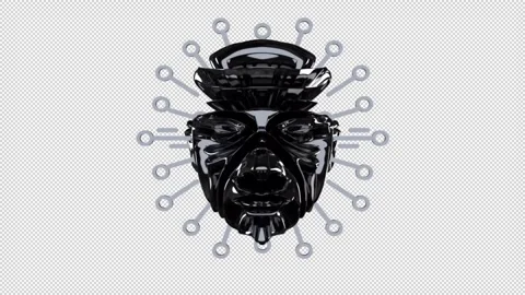 AI Artificial Intelligence loop element with alpha C. This sprite with an Stock Footage 266213257