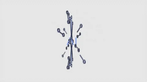 AI Artificial Intelligence loop element with alpha A. This sprite with an Stock Footage 266241686