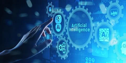 AI artificial intelligence Machine Deep learning Robotisation and automation 写真素材