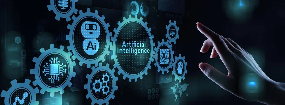 AI artificial intelligence Machine Deep learning Robotisation and automation Stock Photos