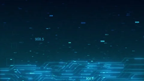 AI artificial intelligence machine learning electronic circuit pattern data Stockbeeldmateriaal 294956988