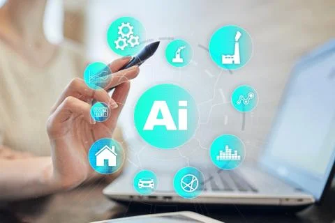 AI, Artificial intelligence, machine learning, neural networks and modern 写真素材