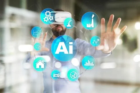 AI, Artificial intelligence, machine learning, neural networks and modern tec Stock Photos