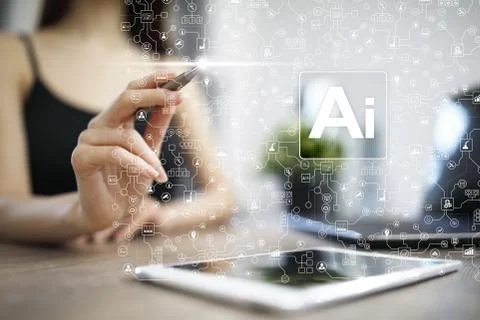 AI, Artificial intelligence, machine learning, neural networks and modern 스톡 사진