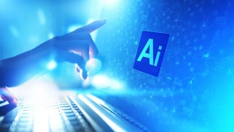 AI Artificial intelligence, Machine learning, Big data analysis and automation Stock Photos