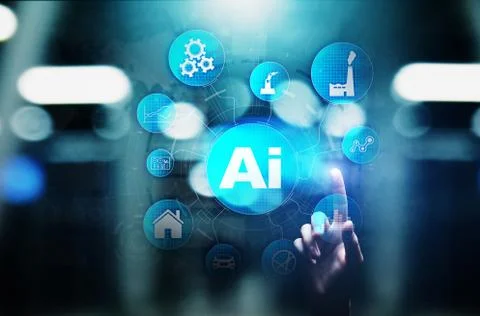 AI Artificial intelligence, Machine learning, Big data analysis and automation Stock Photos