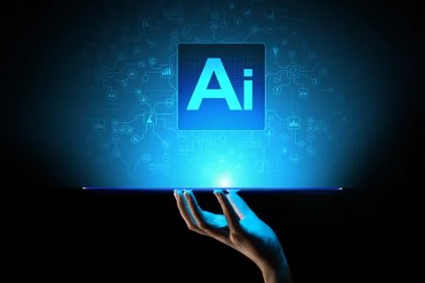 AI Artificial intelligence, Machine learning, Big data analysis and automation Stock Photos
