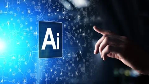 AI Artificial intelligence, Machine learning, Big data analysis and automation Stock Photos