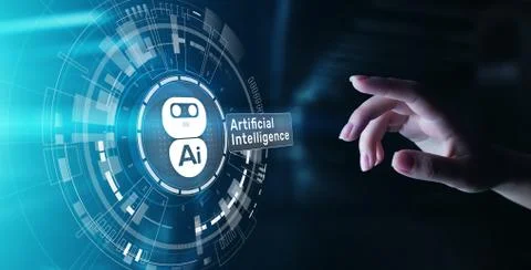 AI Artificial intelligence, Machine learning, Big data analysis and automation Stock Photos