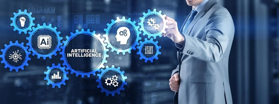 AI artificial intelligence machine learning neural network. Innovation Foto stock