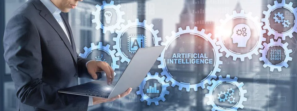 AI artificial intelligence machine learning neural network. Innovation Foto stock