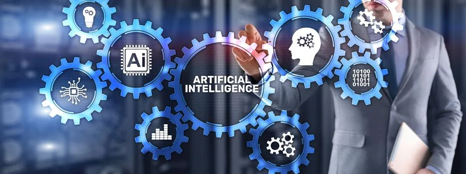 AI artificial intelligence machine learning neural network. Innovation Foto stock