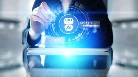 AI Artificial intelligence, Machine learning, Big data analysis and automation Foto stock