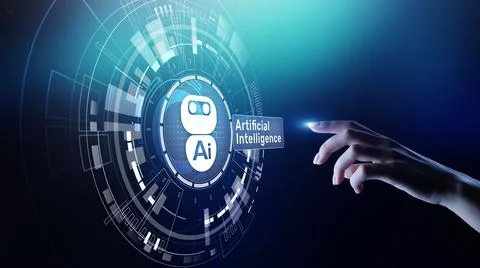 AI Artificial intelligence, Machine learning, Big data analysis and automation Stock Photos