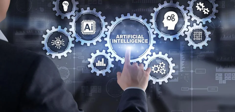 AI artificial intelligence machine learning neural network. Innovation Foto stock