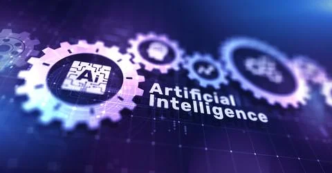 AI Artificial intelligence, Machine learning, Big data analysis and automatio Foto stock